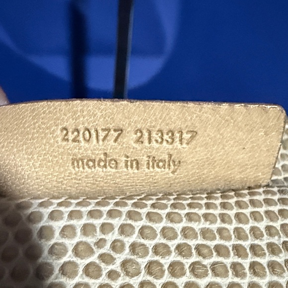 Yves Saint Laurent Beige Lizard Embossed Leather Obi Satchel Bag - Picture 12 of 15